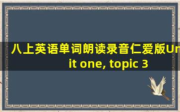 八上英语单词朗读录音仁爱版Unit one, topic 3